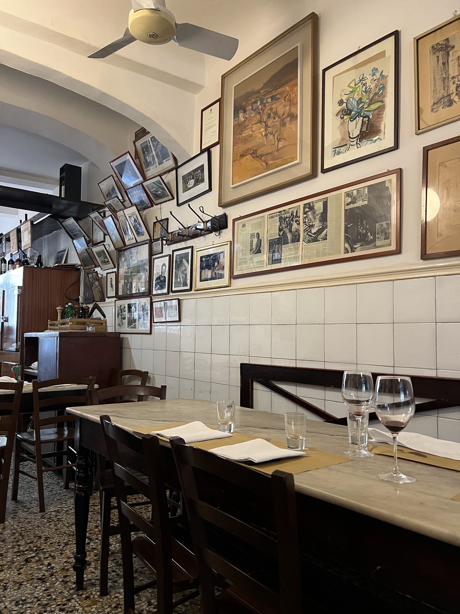 La sala della trattoria